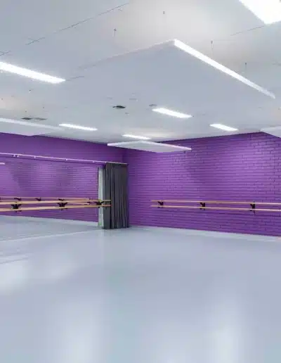 Vibrant Dance Studio With Mirrors And Ballet Barres Vibrant Dance Studio With Mirrors And Ballet Barres